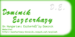 dominik eszterhazy business card